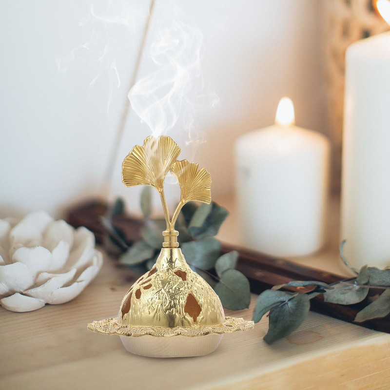 HOLIDYOYO Alloy Incense Burner Holder Retro Censer for Indoor Use