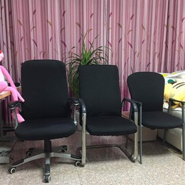 DHXYZZB Office Computer Chair Cover, Universal Replacement Removable Rotating Stretch Resilient Desk Boss Armchair Chair Cover Slipcover (not a chair) (Black S)