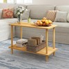 Funecy 2-Tier End Table, Sofa Side Table with Storage, Narrow