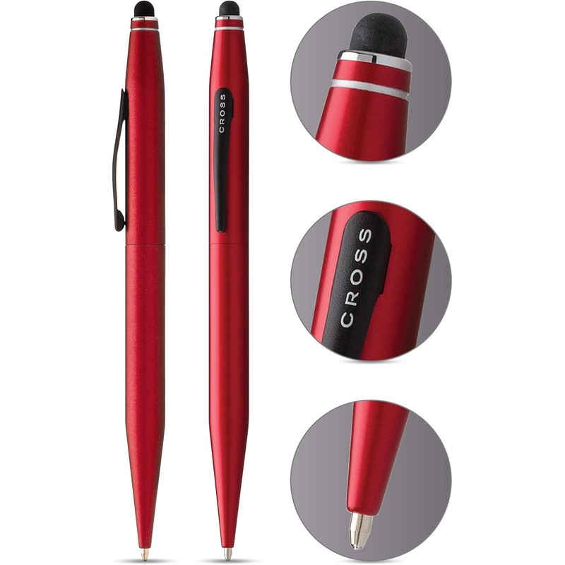 Cross Tech2 Matte Red Refillable Ballpoint Pen with 2 Ballpoint