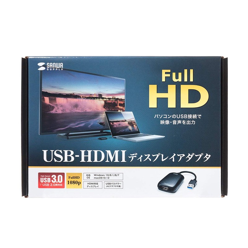 Sanwa Supply USB-C VU3HD1 USB 3.0 to HDMI Display Adapter