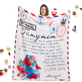 Gifts for Mom, 70" x 55" Super Soft Warm Comfy Throw Blanket, Birthday Gifts for Mom, Mom Gifts for Christmas, Home Room Decor