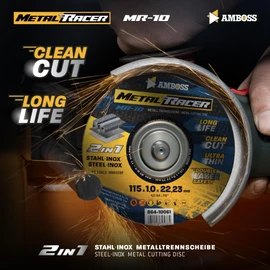 10 x Metal Cutting Disc Diameter 125 x 1 x 22.23 mm – The Metal Racer Cutting Disc by AMBOSS Tools is Suitable for Steel and Stainless Steel, Steel/Inox Cutting Disc 125 Suitable for Angle Grinders