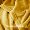 EHEYCIGA Fleece Blanket Mustard Throws for Sofas Fluffy Warm Soft