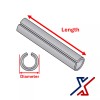 X1 Tools 1/2" Diameter x 4" Long Roll Pin /