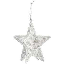 Sparkly Silver 3D Star