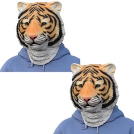 sac task Tiger Headwear, Tiger Mask, Animal, Halloween, Cosplay, Costume (Set of 2)