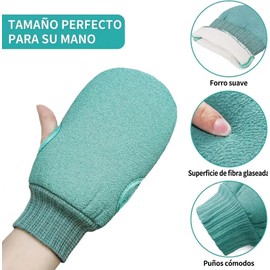 Guante Exfoliante de Baño Doble Cara ESTUCHELANDIA para una Piel Suave