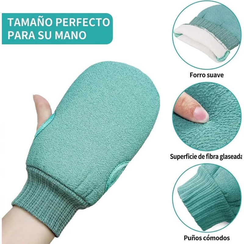 Guante Exfoliante de Baño Doble Cara ESTUCHELANDIA para una Piel