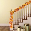 DearHouse 2 Pack Fall Garland Maple Leaf,Hanging Vine Garland Artificial