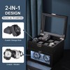 Automatic Double Watch Winder,Watch Winder with 8 Extra Storage Display