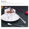Serving Spoons Stainless Steel 4pcs Hanging Coffee Spoons, Bending Handle