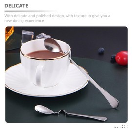 Serving Spoons Stainless Steel 4pcs Hanging Coffee Spoons, Bending Handle Jam s Stainless Steel Honey s Dessert s for Tea Coffee Dessert, 4 Size