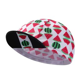 BikingBros Funny Watermelon Cycling Cap - Polyester Men's and Women's Cycling Hat-Under Helmet - Cycling Helmet Liner Breathable&Sweat Uptake