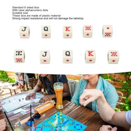 Pack of 20 Spanish Poker Dice, 6-Sided Poker Dice, Spanish Poker Dice Game for Family