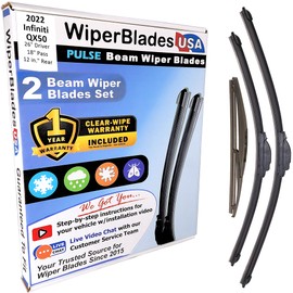 Wiper Blades for 2022 Infiniti QX50 Wipers w/1yr Warranty (Set of 3) w/Rear Wiper