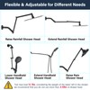 PDPBath Shower Extension Arm, 16" Upgrade Solid Brass Shower Head