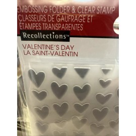 Recollections Valentine’s Day Clear Stamp And Embossing Folder Be Mine Set XOXO