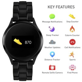 Reflex Active Black Smart Watch RA04-3000