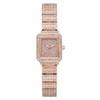 JewelryWe Women's Square Diamond: Luxury Glitter Rhinestone Analogue Quartz Wrist