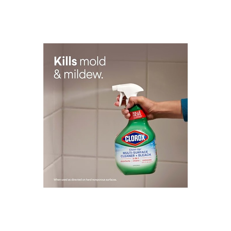 Clorox Clean-Up Multi Surface Cleaner Bleach Spray, Original, All Purpose