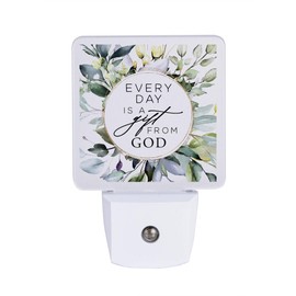 Dexsa Auto ON/Off Plug in LED Night Light - Automatic and Safe, Illuminates and Adds The Perfect Touch to any Room | Let Your Light Shine Nightlight - Every day is a gift from God