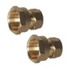 hep® 15mm Compression by 3/4" BSP Brass Female Iron Coupler