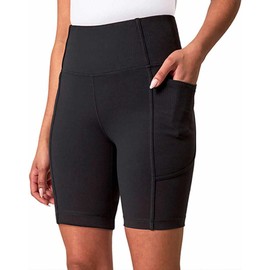 Mondetta Womens Active Midweight Ribbed Bike Short (US, Alpha, Medium, Regular, Regular, Black)