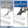 uxcell 2Set White Plastic Sliding Door Track, Sliding Glass Window
