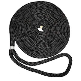 New England Ropes 5/8 X 35' Nylon Double Braid Dock Line - Black