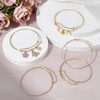 UNICRAFTALE 15 Pcs Adjustable Wire Blank Bangles Golden Expandable Bangle