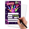 DETIHO 4" x 6" Bowling Theme Birthday Party Invitation Cards