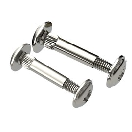 M6 (39mm - 45mm) Nickel Cupboard Joining Bolts Furniture Connecting Screws Bolts M6 Kitchen Cabinet Carcase Connectors (Pack of 10)