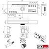SOTECH Drilling template 145 x 15 x 45 mm for