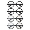 LSYYSL 4 Pieces Black Round Glasses, Nerdy Glasses, Fun Retro