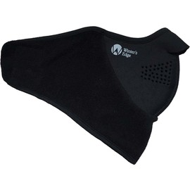 Winter's Edge Unisex Fleece Neck Warmer & Face Mask Combo (Black/Large)