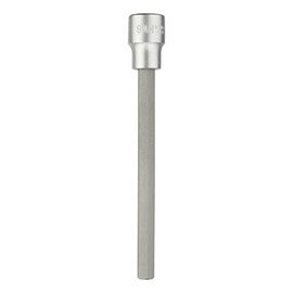 kwb Extra Long 6 mm External Hexagon Socket Spanner Insert Made of CV Steel (Drive: 3/8 Inch Internal Square, Protects Edges, Matt Chrome-Plated, Length: 126 mm)