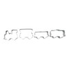 BekkiB 672-Set of 4 "Vehicles" Cookie Cutters Locomotive, Railway and
