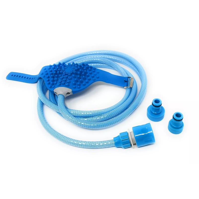 Duke's Handheld Pet Bathing Hose with Sprayer Brush