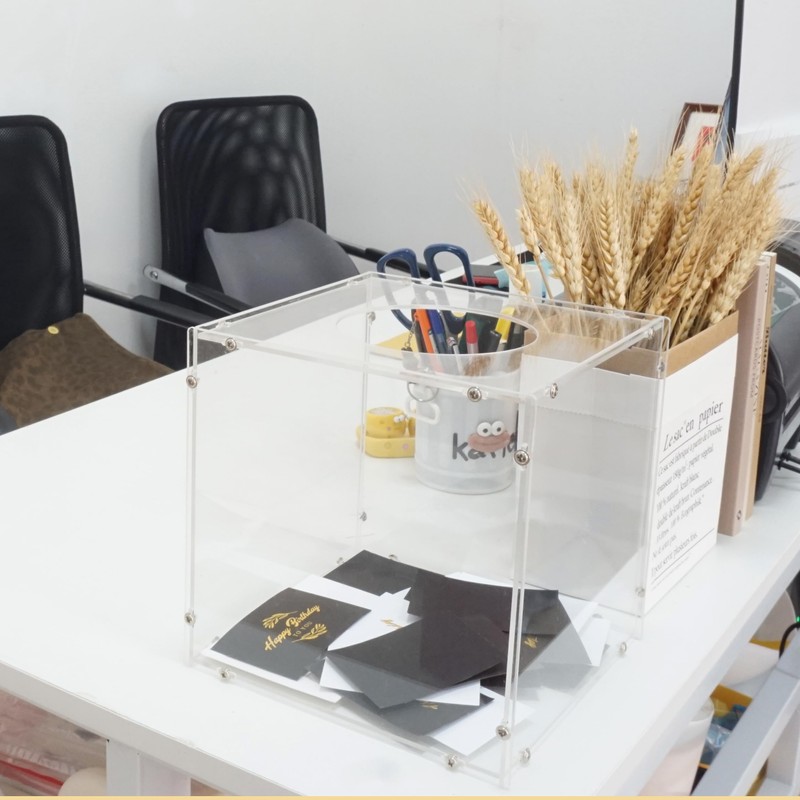 SHUMEI Clear Acrylic Multi-Functional Box - Raffle, Suggestion, Ballot, Tip,