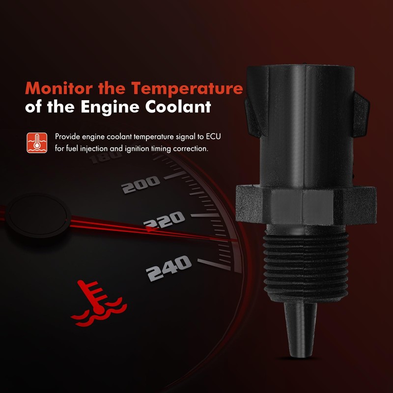 A-Premium Engine Coolant Temperature Sensor [2 Pins] Compatible with Ford