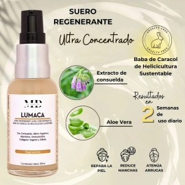 Suero LUMACA Ultra Concentrado Baba De Caracol Regenerante Todo Tipo De Piel 35mL