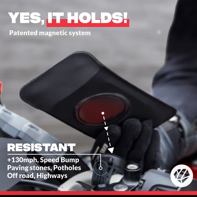 Shapeheart - Magnetic motorbike phone holder | Anti vibration motorcycle