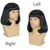 Cosela Farquaad Men Funny Short Black Bob Wig with Full
