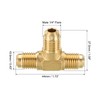 PATIKIL 1/4" x 1/4" x 1/4" Brass Pipe Fitting, 3