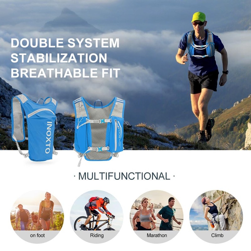 INOXTO Running Backpack, 5-liter lightweight hydration bag for outdoor hiking