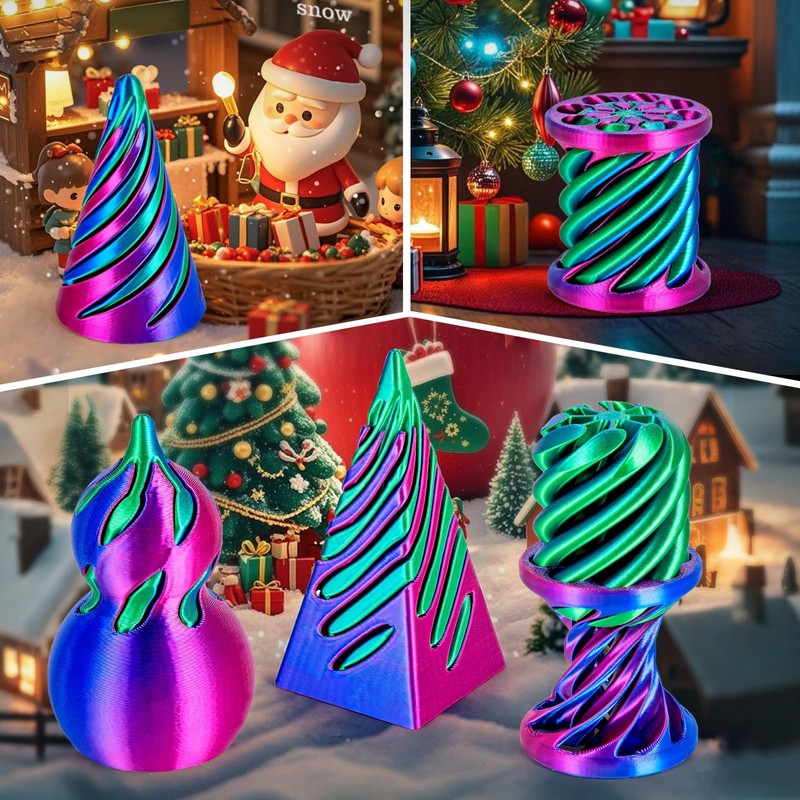 3Dgenius 6 Pack Spiral Cone Fidget Toys 3D Printed Spiral