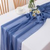 CHUQING Chiffon Table Runner Blue Table Runner Wedding Fabric Tulle