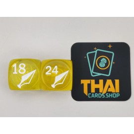 Jumbo Flesh and Blood Pair of 25mm Clear Heavy Hitters Dice