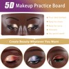 Silicone Makeup Practice Board - Face & Eyes Mannequin for